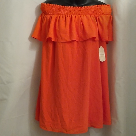 Altar'd state of the shoulder orange tunic - Picture 1 of 6
